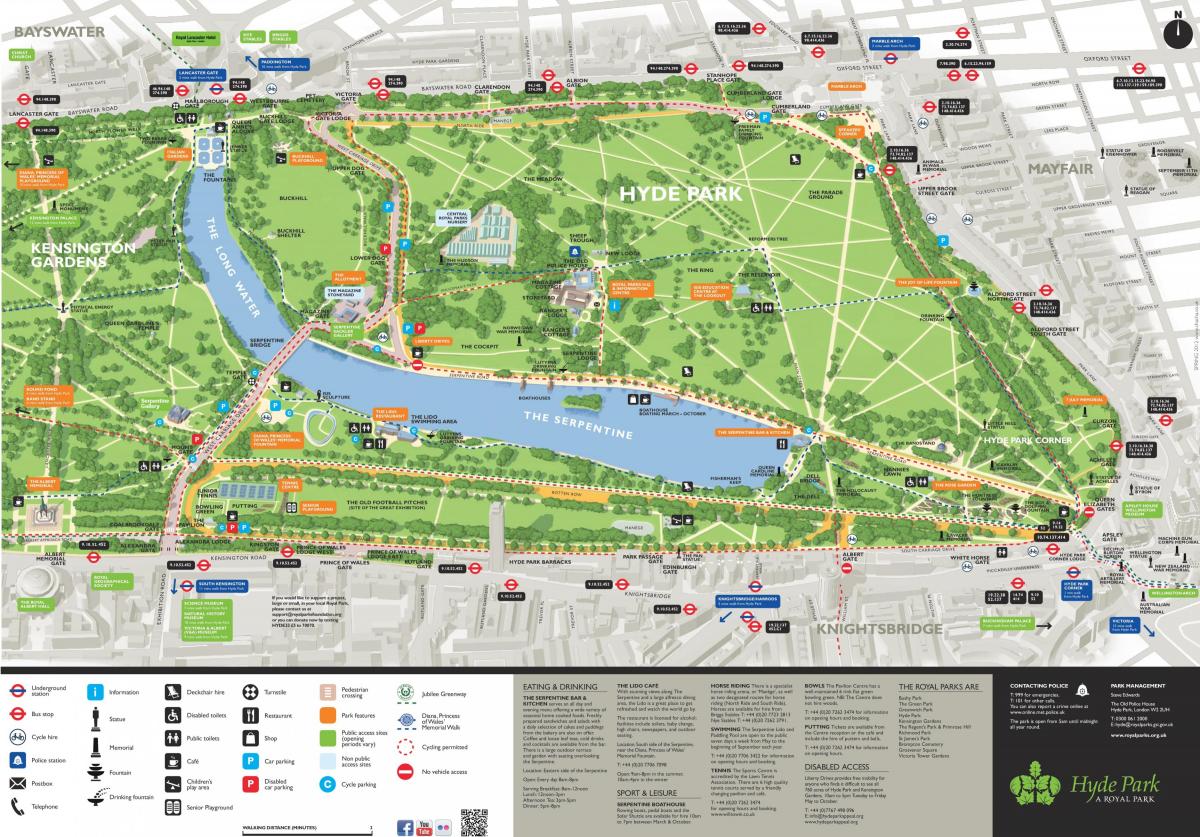 kaart van hyde park sydney