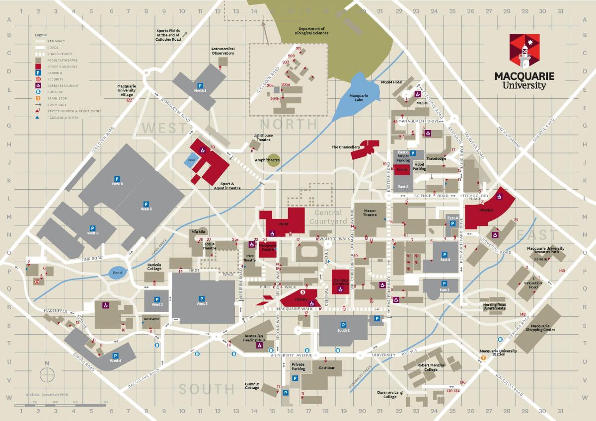 macquarie university campus kaart