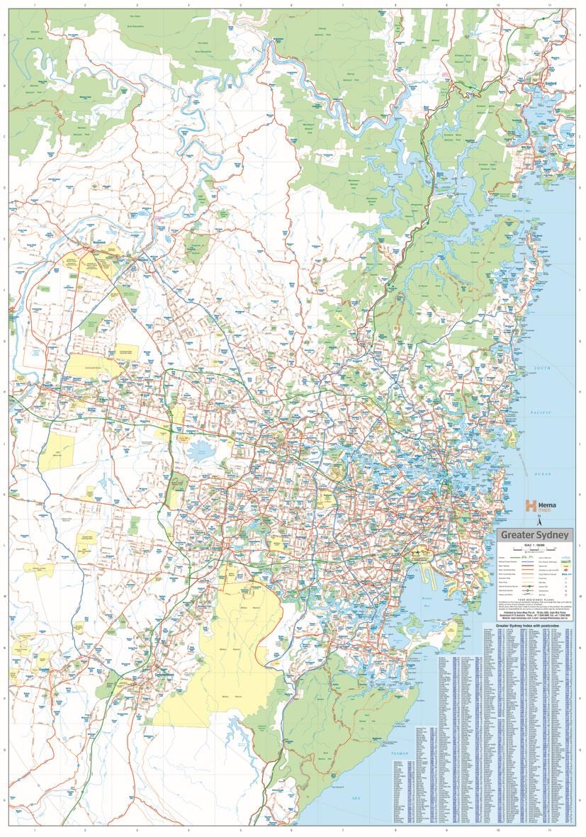 kaart van sydney regio ' s