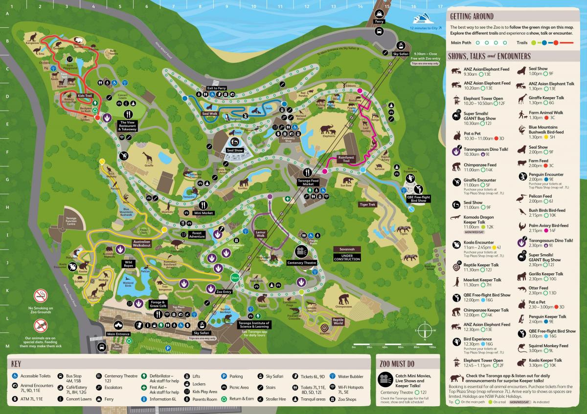 sydney zoo kaart