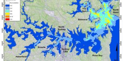 Overstroming kaart sydney